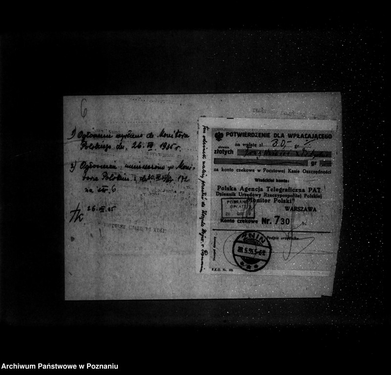 Obraz 10 z jednostki "/Towarzystwo Gimnastyczne „Sokół" w Żninie - rejestracja/"