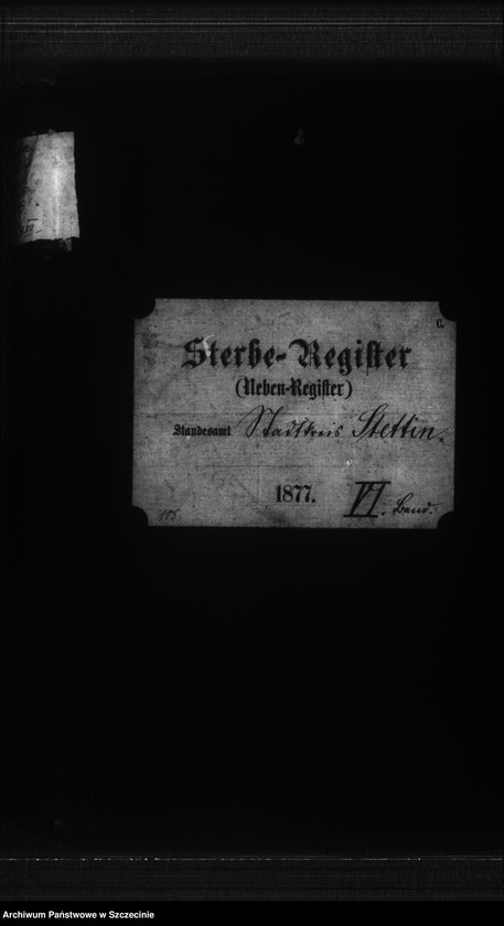 Obraz 2 z jednostki "Sterbe-Register (Neben-Register) Band VI"