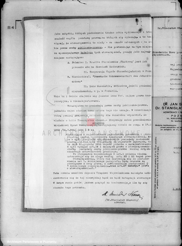 Obraz 6 z jednostki "/Stowarzyszenia i związki/ sprawy różne"