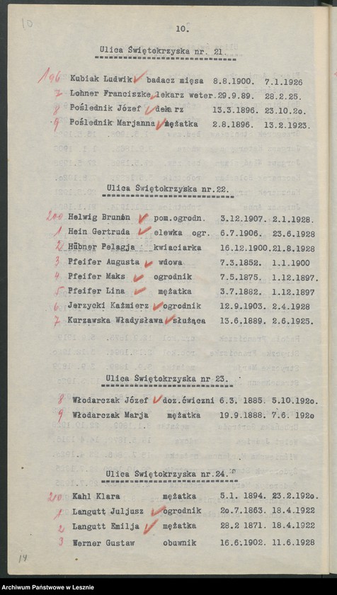 Obraz 13 z jednostki "[Obwód VII - głosuje w Katolickiej Powszechnej Szkole Żeńskiej /listy wyborców/]"