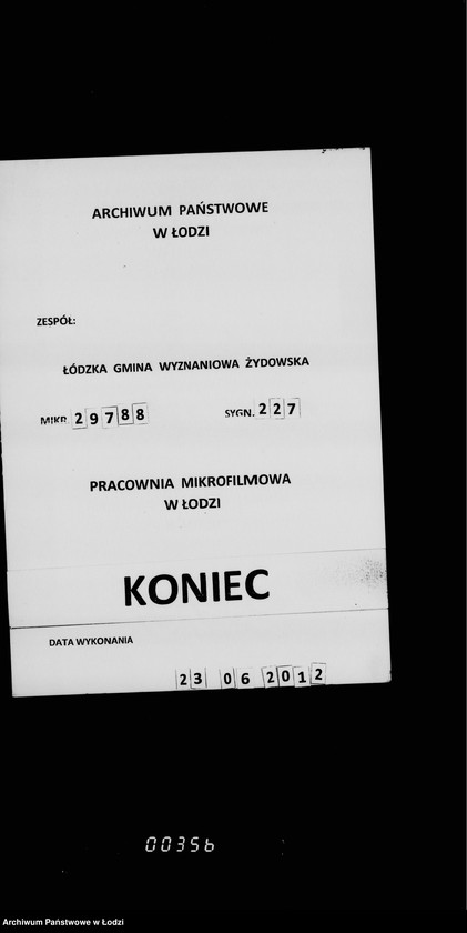 Obraz 10 z jednostki "Akta dotyczące osób występujących ze społeczności religijnej wyznania mojżeszowego"