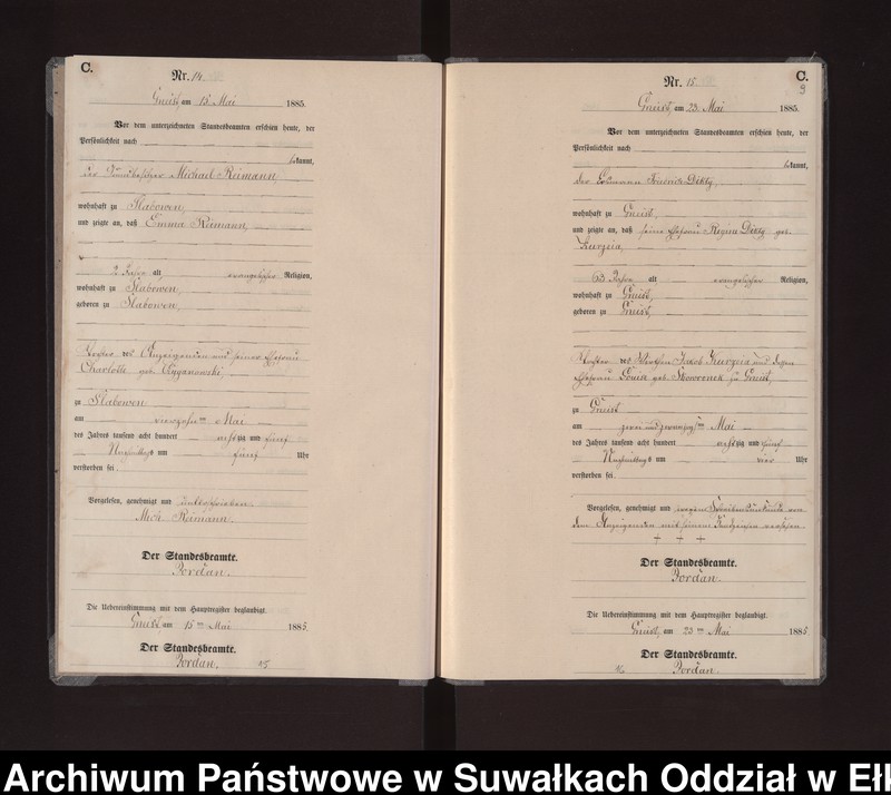 image.from.unit.number "Sterbe-Neben-Register des Königlichen Preussischen Standes-Amtes Gneist Kreis Loetzen"