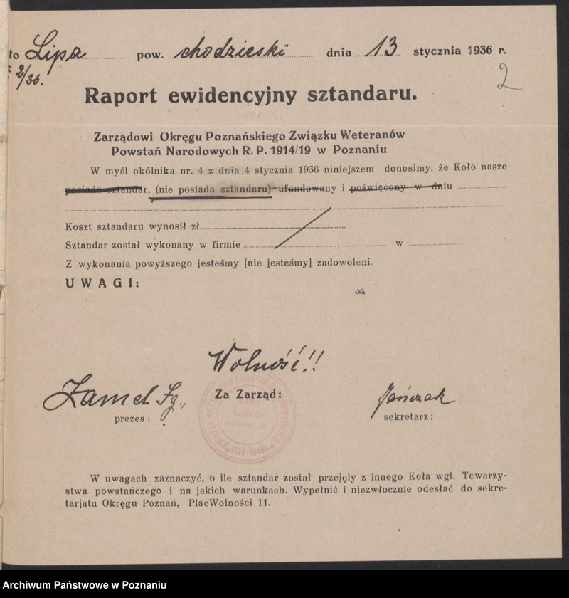 Obraz 5 z jednostki "Lipa, powiat Chodzież - akta koła."