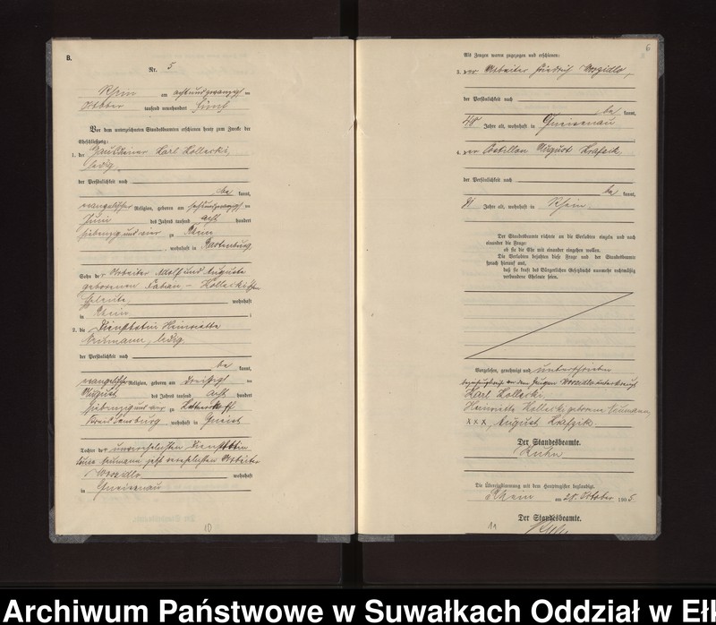 image.from.unit.number "Heirats-Neben-Register des Königlichen Preussischen Standes-Amtes Gneist Kreis Lötzen"