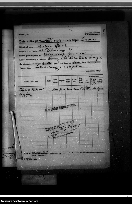 Obraz 12 z jednostki ""Wul-gum" Wulkanizacja opon i dętek samochodowych Poznań ul. Dąbrowskiego 33 G. Menzel nr woj. 6624"