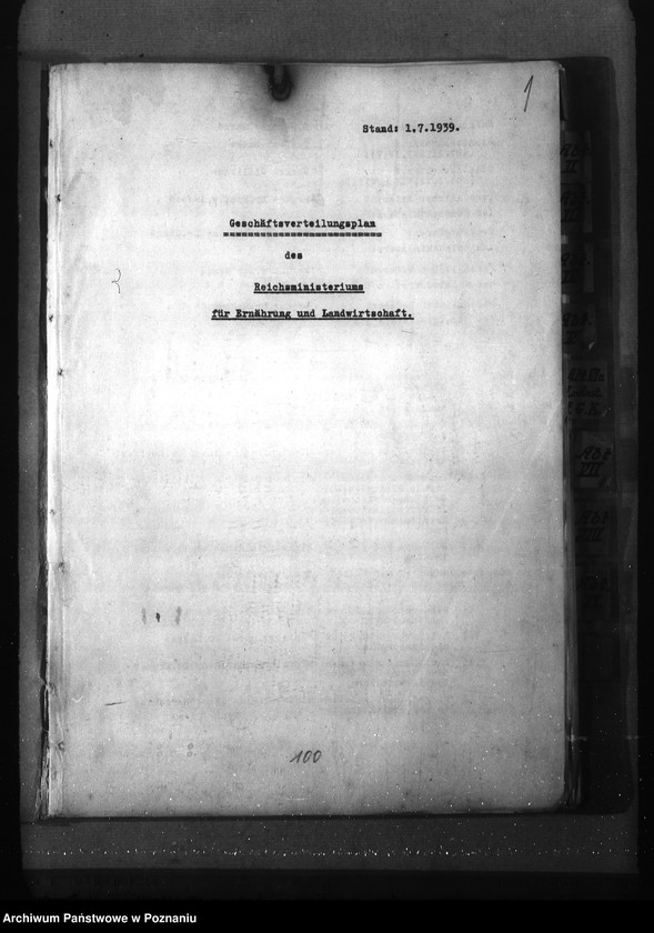 Obraz 4 z jednostki "Geschäftsverteilungsplan des Reichsministerium für Ernährung und Landwirtschaft"