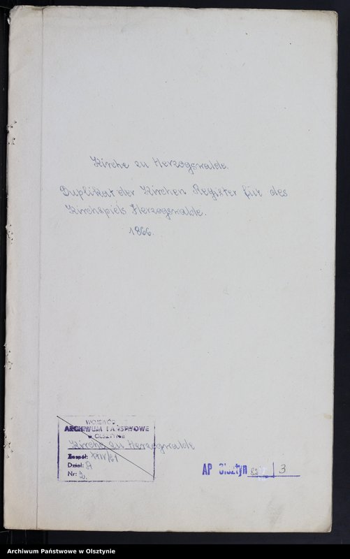 image.from.unit.number "Duplikat der Kirchen Register des Kirchspiels Herzogswalde Tauf, Todt Trau"