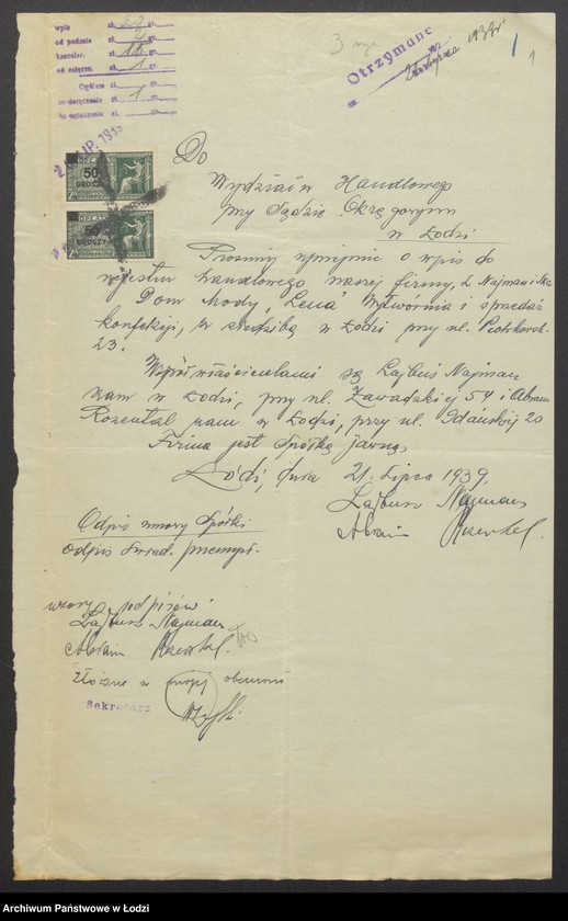 Obraz 3 z jednostki "Lajbusz Najman, Abram Rozental „Dom Mody Lena“ – wytwórnia i sprzedaż konfekcji"