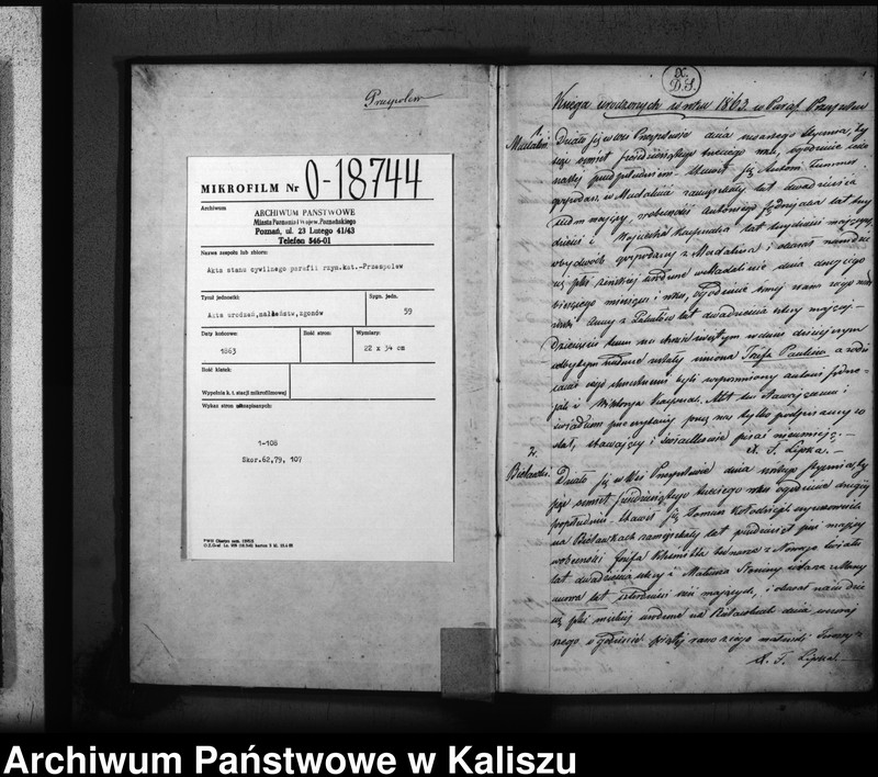 image.from.unit.number "Księga duplikat akt urodzonych, zaślubionych i zmarłych"