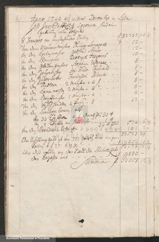 image.from.unit.number "Rechnung der Stadt Lissa; język niemiecki"