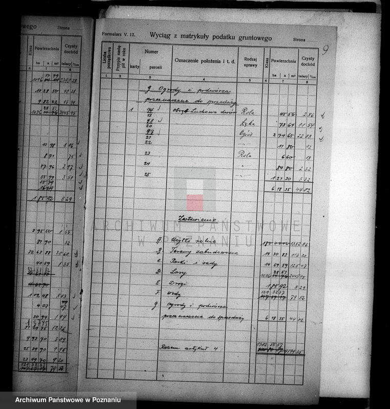 Obraz 13 z jednostki "Rejestr wyłączeń z art. 4 i 5 ustawy o wykonaniu reformy rolnej"