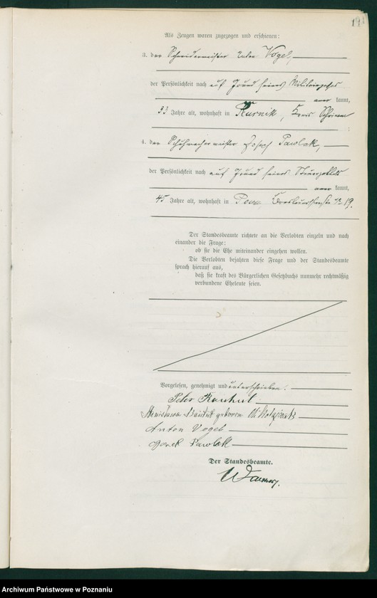 Obraz 12 z jednostki "Księga miejscowa małżeństw tom I"