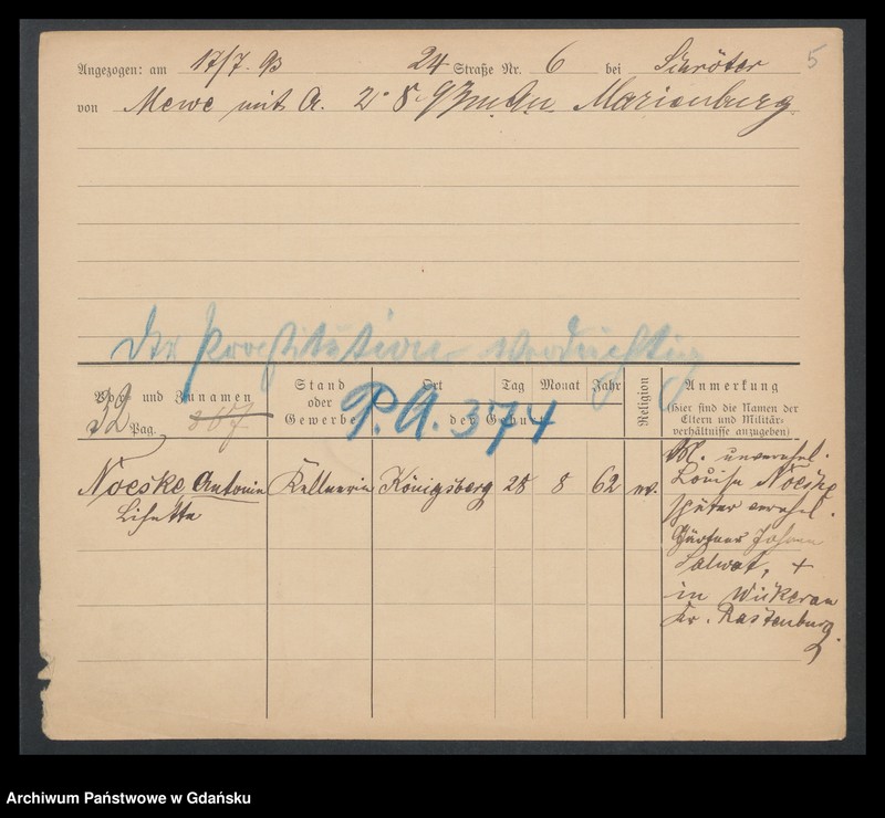 image.from.unit.number "Karty meldunkowe: Nörlich - Norrmann"