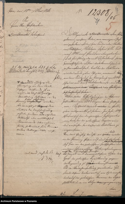 Obraz 10 z jednostki "A. betr. den polnischen Emigranten Wladislaus von Bentkowski"