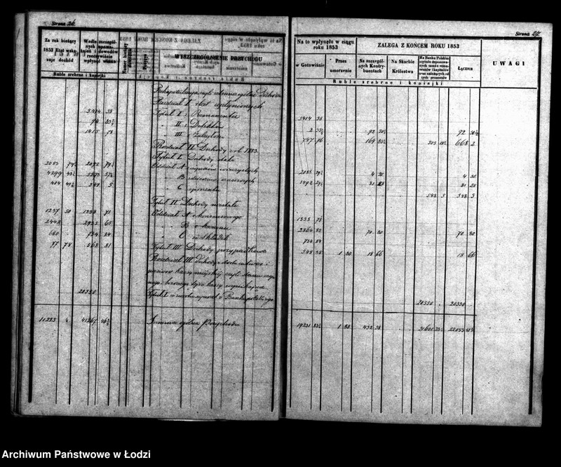 Obraz 19 z jednostki "Rachunek kasy ekonomicznej m. Łodzi za rok 1853"