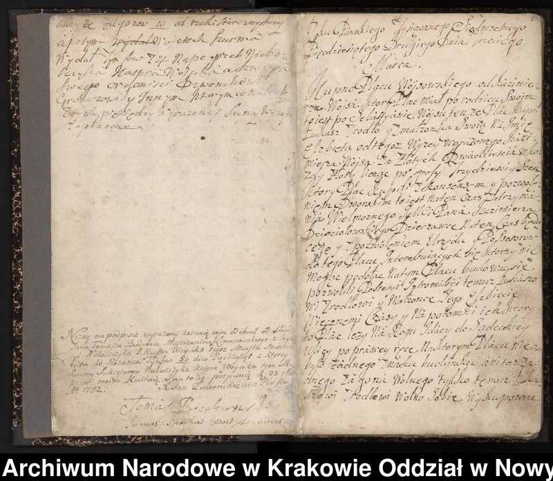 image.from.collection.number "Fragment księgi wójtowsko-ławniczej miasta Limanowej z lat 1750-1818111"