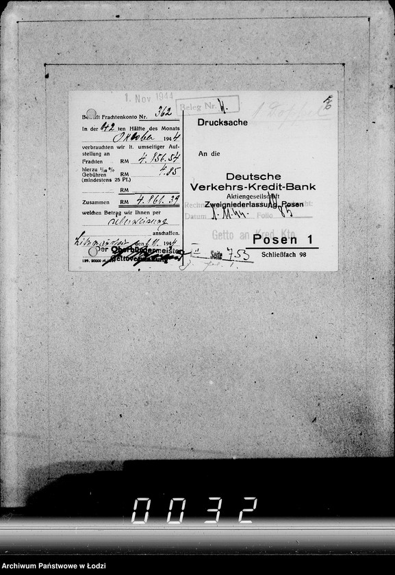 Obraz 10 z jednostki "Deutsche Verkehrs Kredit-Bank Posen."