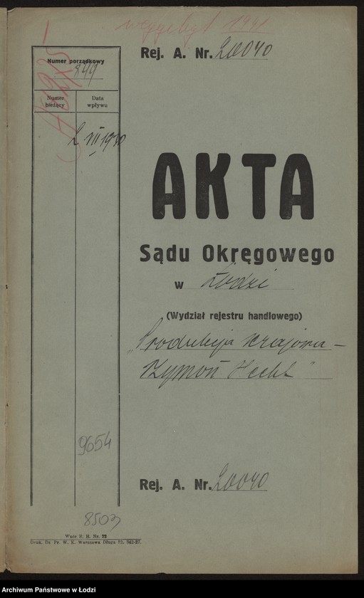 Obraz 2 z jednostki "Produkcja Krajowa- Szymon Hecht- wyrób bielizny"