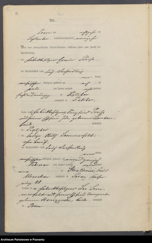 Obraz 14 z jednostki "Księga miejscowa małżeństw tom V [Rejestr główny małżeństw]"