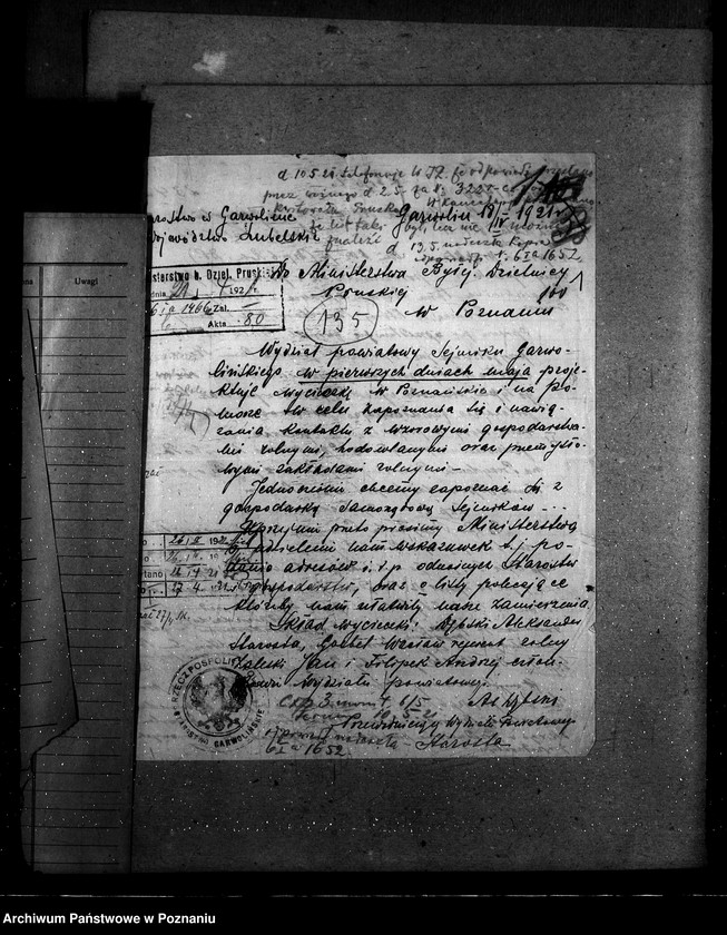 Obraz 5 z jednostki "Sprawy szczegółowo-- administracyjne Petencje, wnioski, zażalenia, zapytania o opinię"