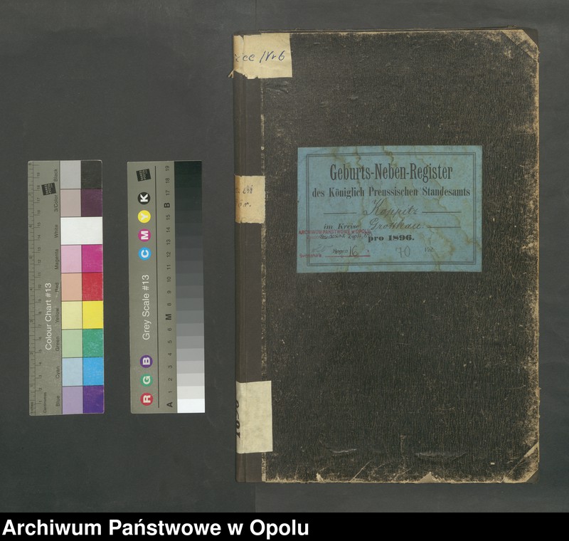 Obraz 2 z jednostki "Geburts-Neben-Register Standesamts Koppitz pro 1896"