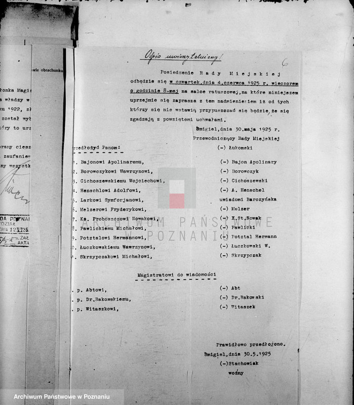 Obraz 10 z jednostki "Członkowie magistratu miasta Śmigla"