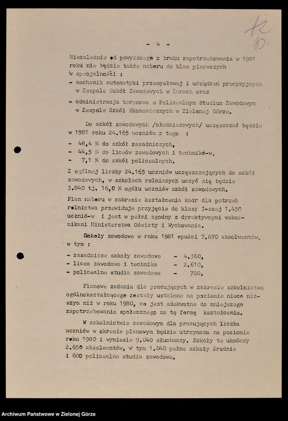 image.from.unit.number "Protokóły z posiedzeń Komisji Wychowania, Oświaty i Kultury Wojewódzkiej Rady Narodowej w Zielonej Górze; Nr 7 - 11"