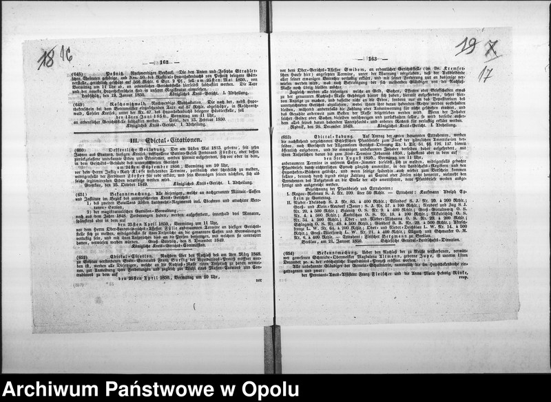 Obraz 14 z jednostki "Acta des Magistrats zu Oppeln betreffend die Prüfung der Anlage eines neuen massiven Töpfernhauses in der Besitzung No 3 b am Karlsplatze de anno 1850"