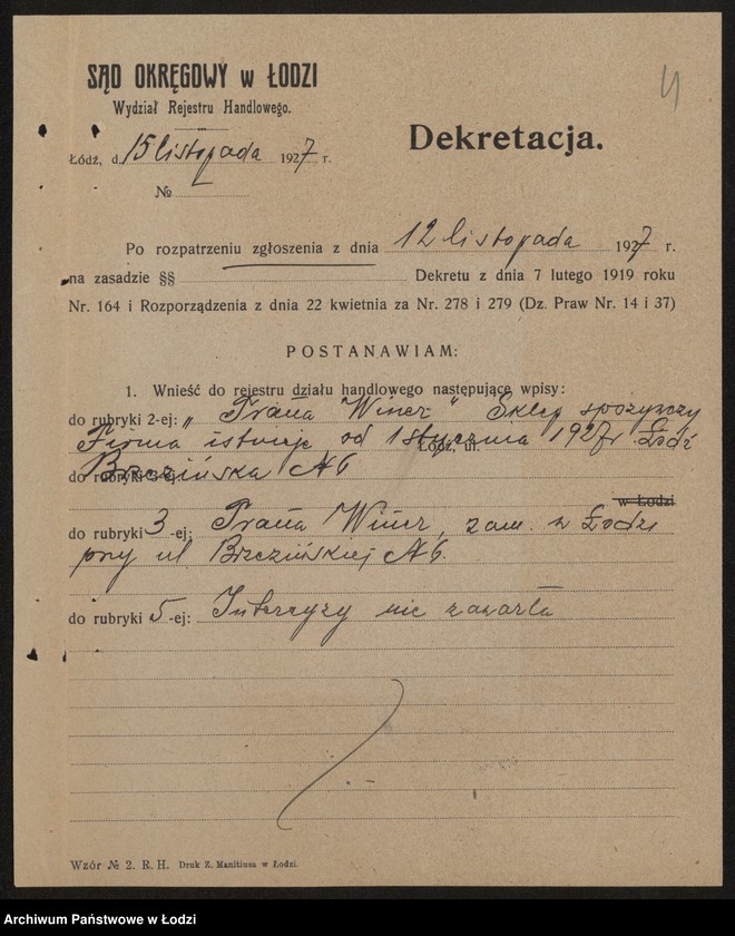 Obraz 6 z jednostki "Frajna Winer- sklep spożywczy"