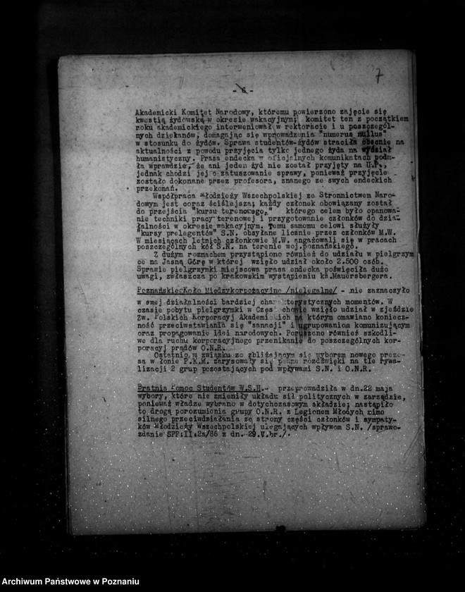 Obraz 11 z jednostki "Sprawozdanie półroczne z życia polskich legalnych stowarzyszeń i związków za okres od 1 kwietnia 1936 r. do 30 września 1936 r."