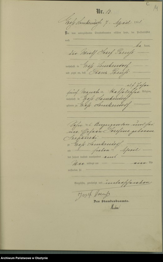 image.from.unit.number "Sterbe-Haupt-Register Nr 1 - 47 i 1 - 49"