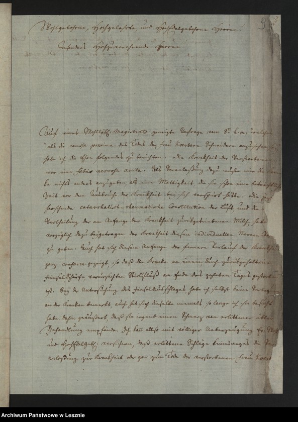 Obraz 11 z jednostki "[Requisition des allhiesigen Magistrats an den Herrn Doktor Kuntze in Absicht der verstorbenen Ehefrau des Schneidermeisters Korber]"