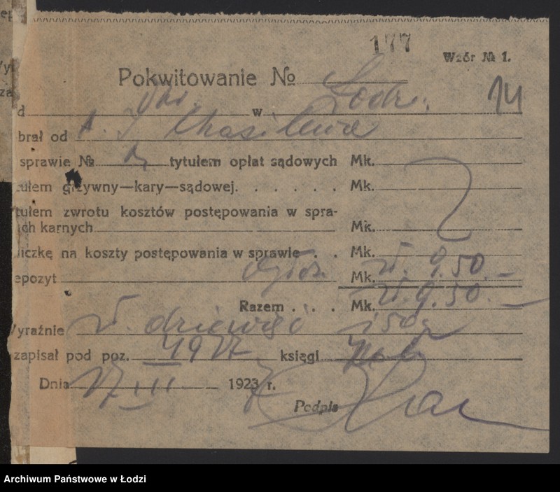 Obraz 16 z jednostki ""Winkol"- Abram Icek Chasilew- handel win i wódek"