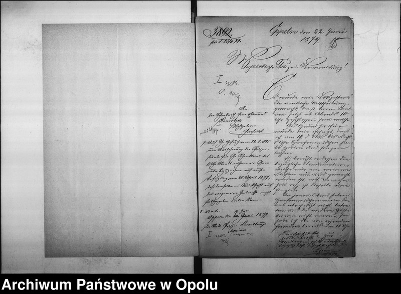 Obraz 16 z jednostki "Acta des Magistrats zu Oppeln betreffend die Schankanlage in dem Ringhause No 13"