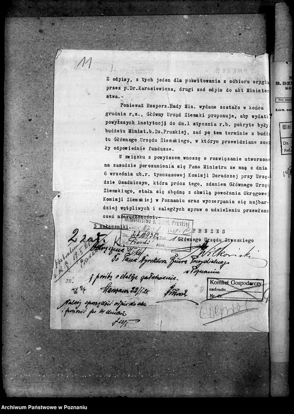 image.from.unit.number "Sprawy agrarnej reformy Urząd Osadniczy - organizacja"