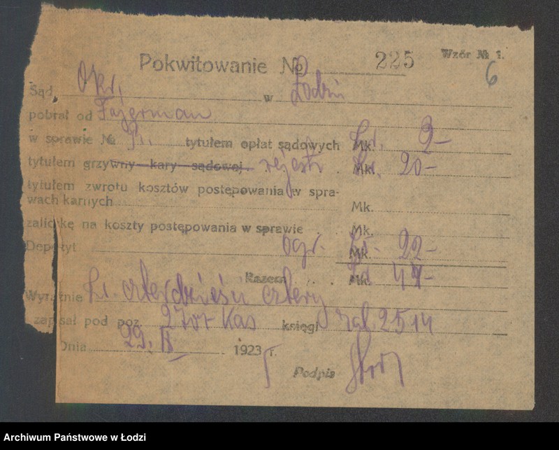 Obraz 8 z jednostki "Abram Szmul Tojerman i Moszek Aron Tojerman- handel dodatkami krawieckimi"