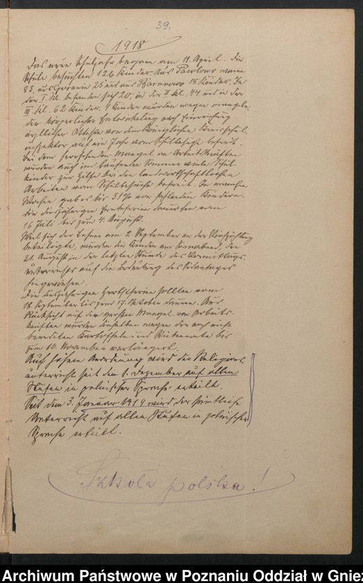 Obraz 5 z kolekcji "Repolonizacja szkolnictwa wielkopolskiego w okresie 1918 – 1919111"