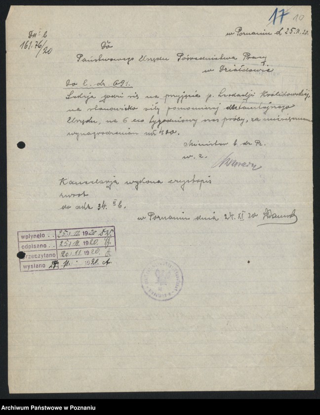 Obraz 12 z jednostki "[Sprawy osobowe Urzędu Pośrednictwa Pracy w Działdowie]"