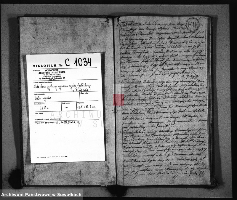 image.from.unit.number "Akta Zeszłych Gminy Filipowskiey od 1-go Stycznia 1817 R-u"