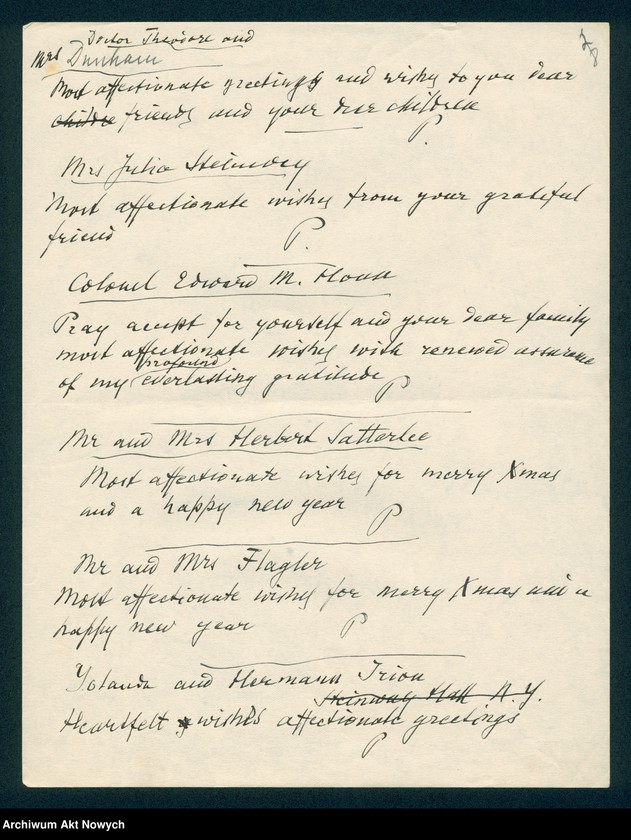 image.from.unit.number "Różne osoby - telegramy z życzeniami świątecznymi, imieninowymi, podziękowaniami; spis nazwisk adresatów"