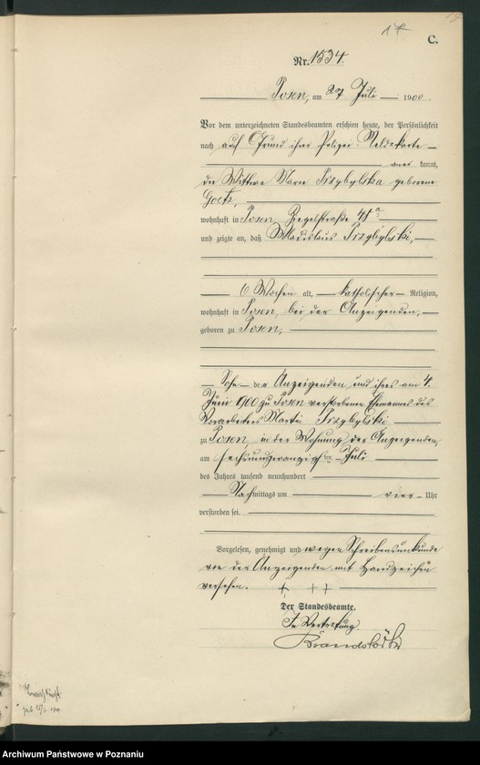 Obraz 20 z jednostki "Księga miejscowa zgonów"