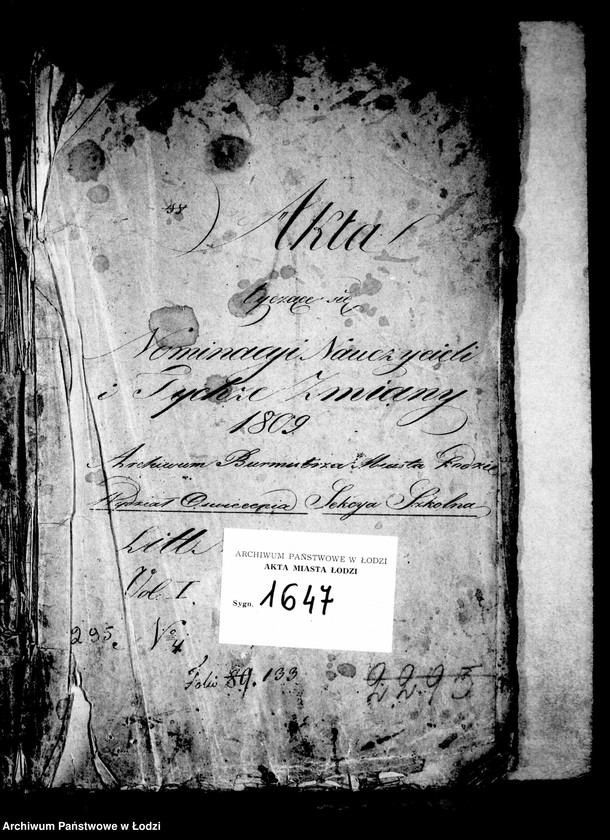 Obraz 6 z jednostki "Akta tyczące się nominacji nauczycieli i tychże zmiany"