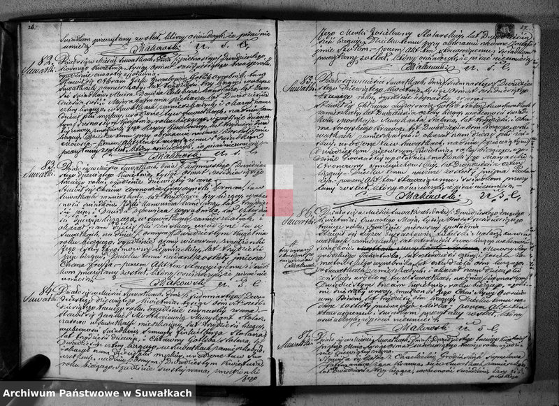 image.from.unit.number "Duplikat Akta Urzędnika Stanu Cwilnego Wyznania Mojżeszowego Okręgu Suwałki do zapisywania Urodzonych, Zaślubionych i Zmarłych na rok 1863"