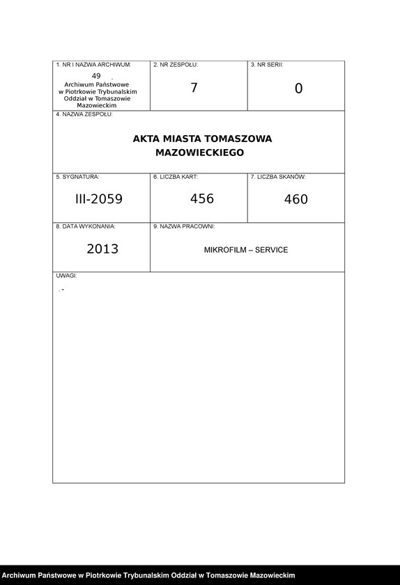 image.from.unit.number "Dowodów osobistych od nr 531 do 750. Tom IV"