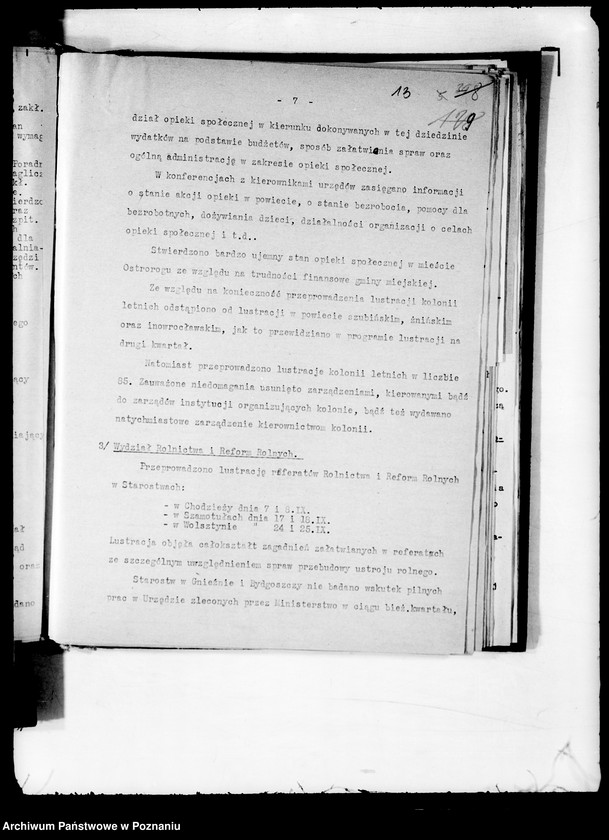 Obraz 17 z jednostki "Konferencje naczelników wydziałów protokoły zebrań periodycznych naczelników władz i urzędów niezespolonych/"