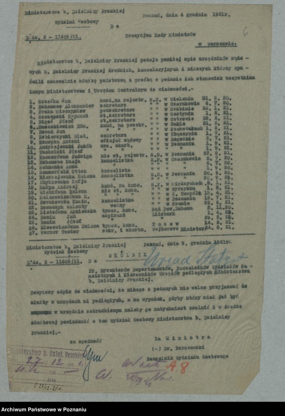 Obraz 8 z jednostki "[Korespondencja z różnymi departamentami i innymi ministerstwami]"