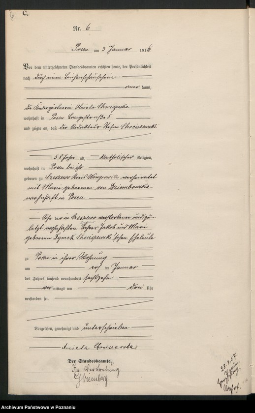 Obraz 8 z jednostki "Księga miejscowa zgonów tom I [Rejestr główny zgonów]"