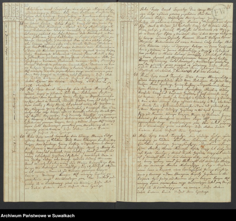 image.from.unit.number "Akta zeszłych gminy puńskiey od 1-go stycznia do dnia ostatniego grudnia 1813 roku."