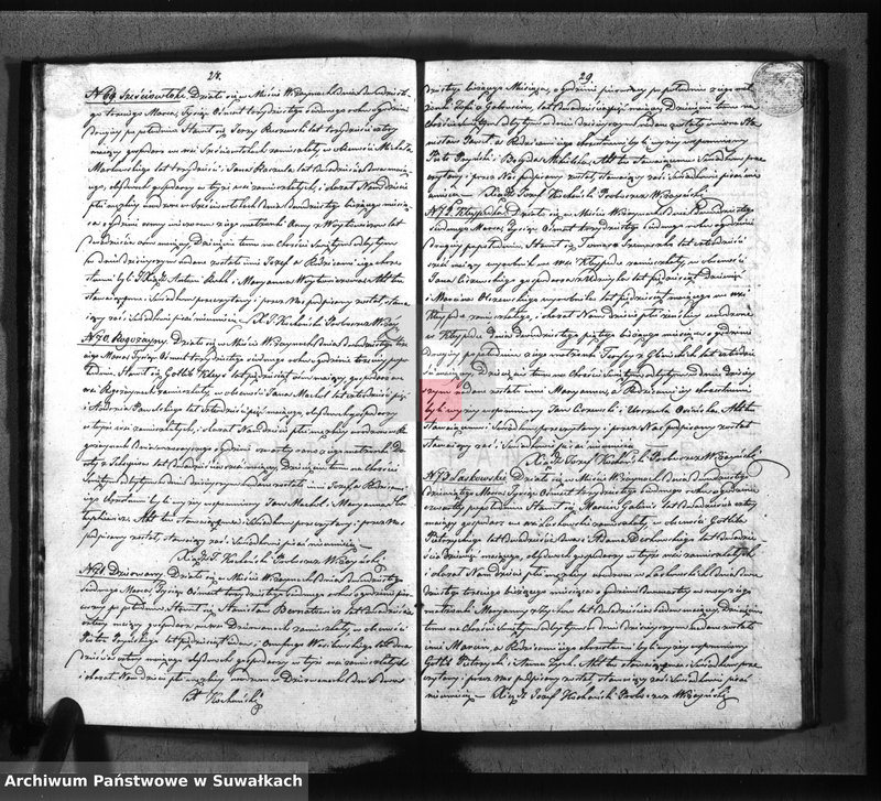 image.from.unit.number "Księga duplikat urodzenia, małżeństw i zejscia parafii wiżayńskiey z roku 1837"