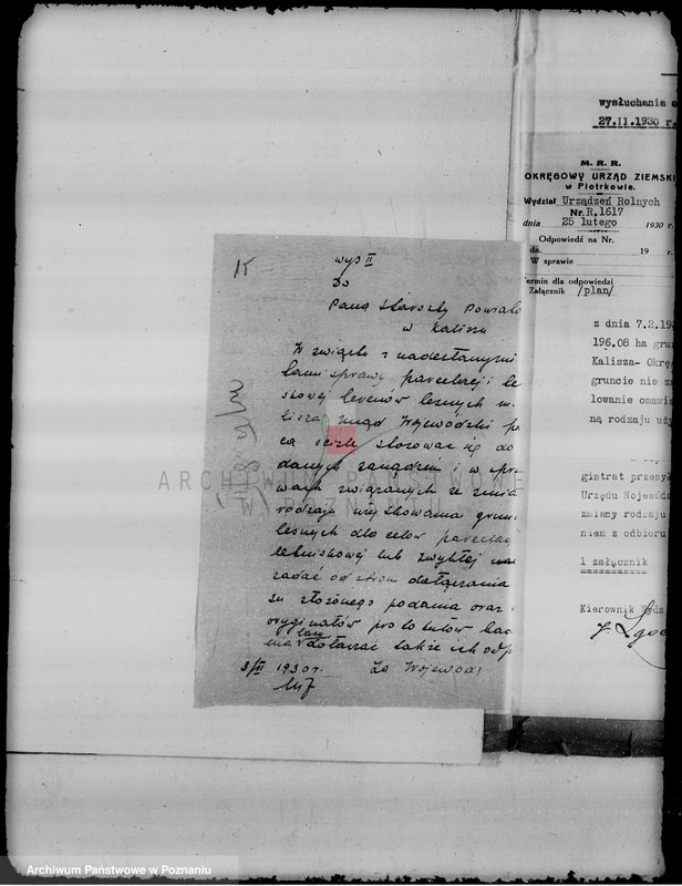 Obraz 18 z jednostki "Sprawa częściowej zmiany użytkowania 196,08 ha gruntów leśnych miasta Kalisza dla celów parcelacji letniskowej"